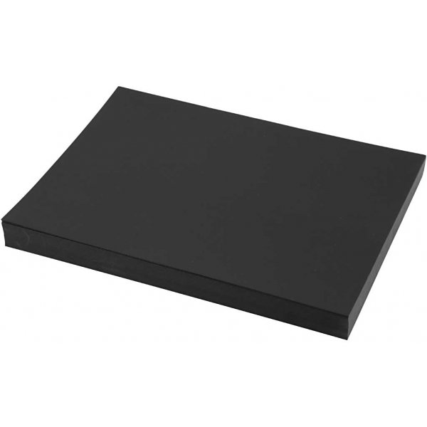 Färgad kartong - svart - A4 - 200 g - 100 ark Färgad kartong - svart - A4 - 200 g - 100 ark