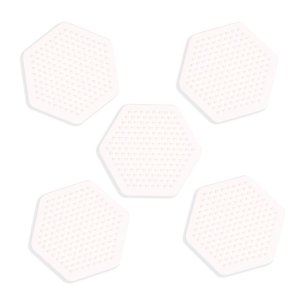Pärlplattor i bioplast hexagon 5 st Pärlplattor i bioplast hexagon 5 st