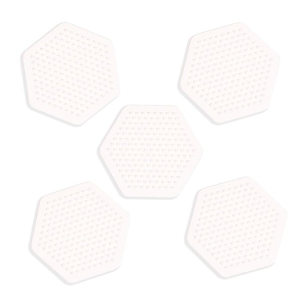 Pärlplattor i bioplast hexagon 5 st Pärlplattor i bioplast hexagon 5 st