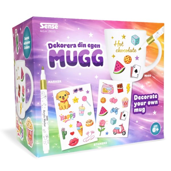 Designa din egen mugg - pysselkit fr�n Sense