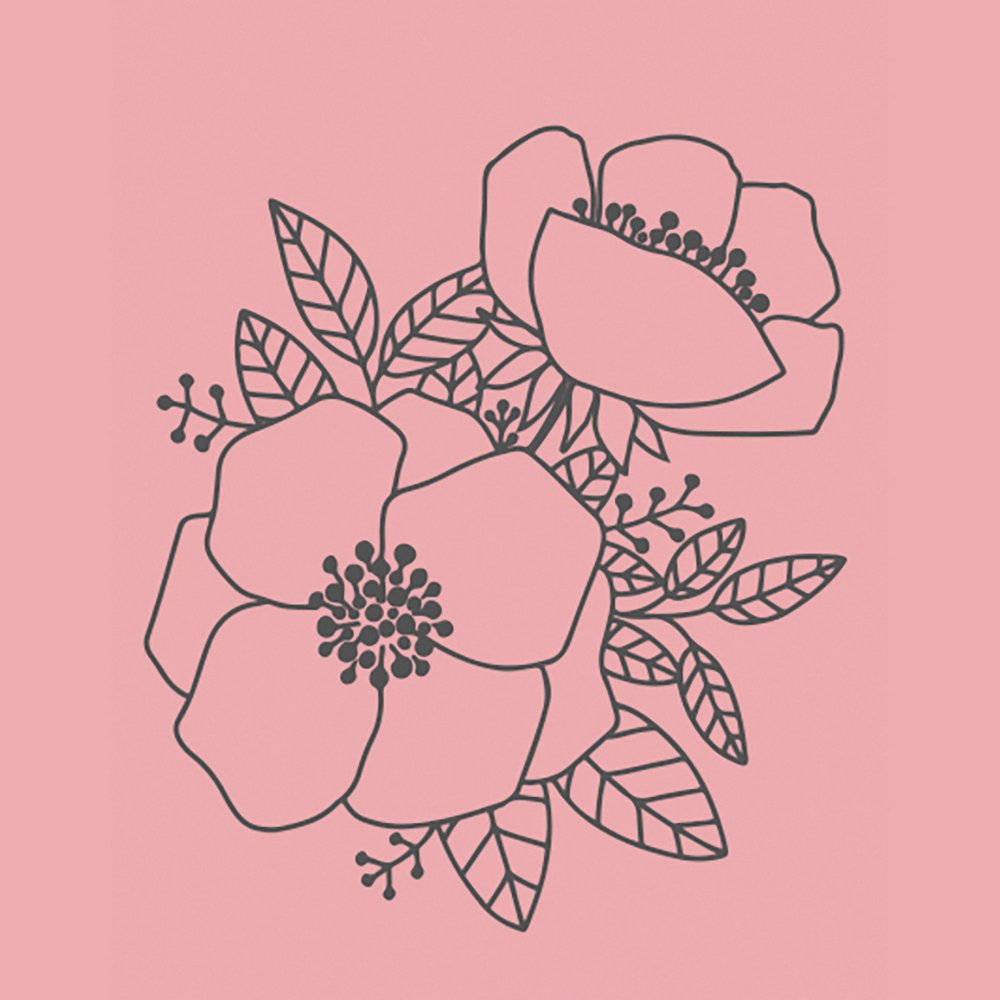 May&Berry Stempel 35x45 mm - Blomster - Øvrige stempler, Stempler, Scrapbooking, Håndværk