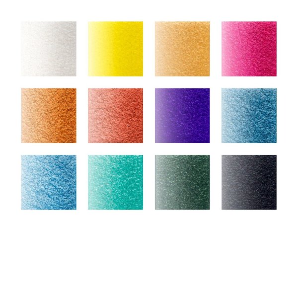 Akvarelmaling metallic assorterede farver - 12-pak