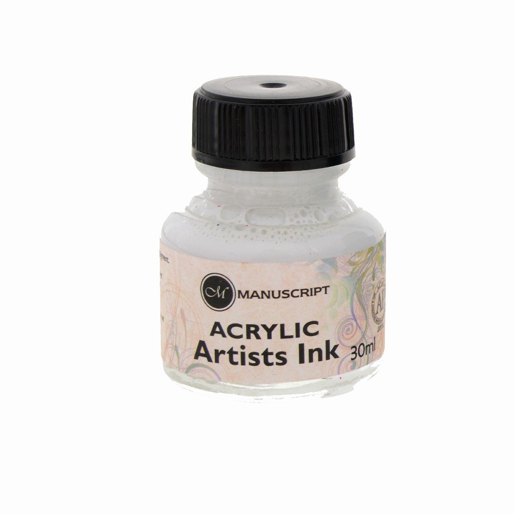 Akrylbläck 30 ml - Vit - Tusch & Bläck, Konstnärsfärger