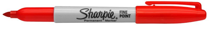 Markeringspen Sharpie Fine Perm. Marked - Rød - Markørpenne, Penne, Penne, kridt & tusch