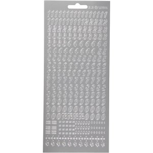 Klisterm�rker med tal 10x23 cm s�lv - 1 ark