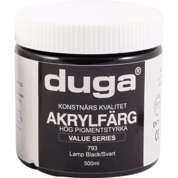 F�rg akryl 500ml svart