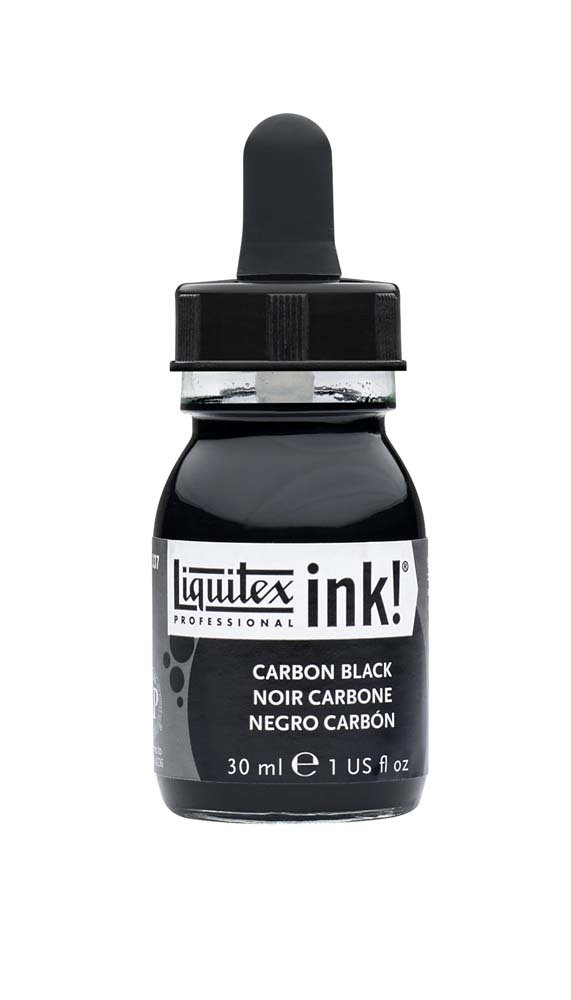Akrylblæk Liquitex 30 ml - 337 Carbon Black - Tusch & Blæk, Kunstnerfarver