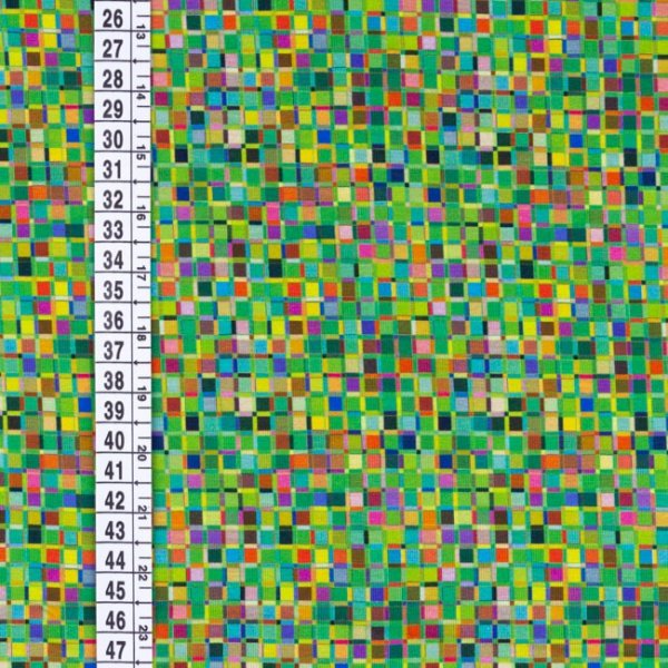 Mönstrad Trikå 150 cm - Rutor Lime Mönstrad Trikå 150 cm - Rutor Lime