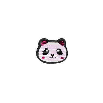 Pailletbadge Vendbar - Small Cute Panda