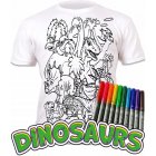 Frglgg din T-shirt - Dinosaurier - 5-6 r