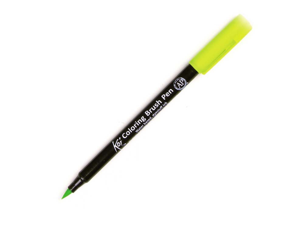 Koi Color Brush - Fresh Green - Fiberpenne, Penne, Penne, kridt & tusch