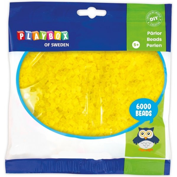 Rörpärlor Transparent gul - 6000 st Rörpärlor Transparent gul - 6000 st