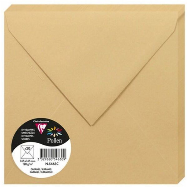 Pollen Kuvert 165x165- 20-pack - Karamell