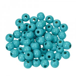 Tr�p�rlor 6 mm - turkos 110-pack h�ldiameter 2,0 mm