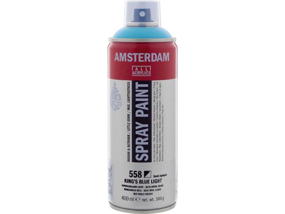 Amsterdam Spray 400 ml - Kings Blue Light - Spraydåser, Spraymaling, Hobbyfarve