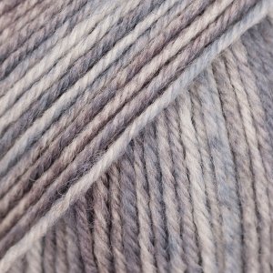 DROPS Fabel Long Print garn 50g - Silver fox (602)