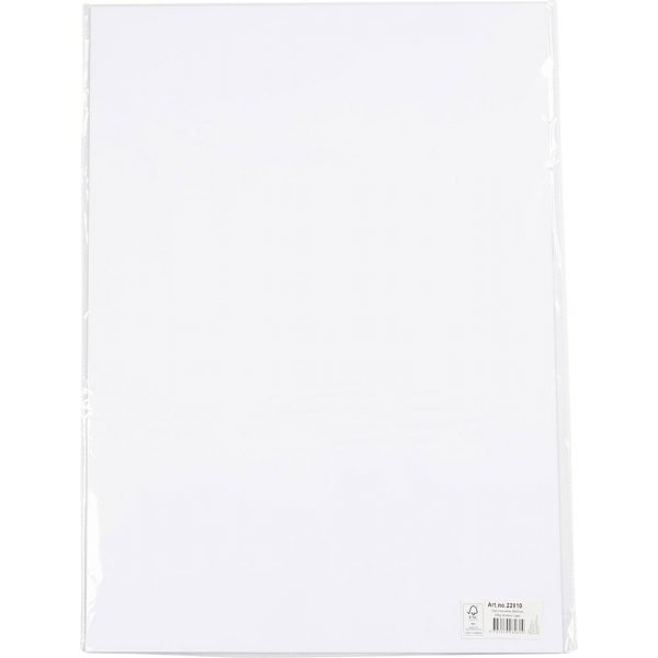 Färgad kartong - vit - 270 g - 10 ark Färgad kartong - vit - 270 g - 10 ark