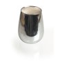 Silverf�rgad glasbeh�llare f�r ljus