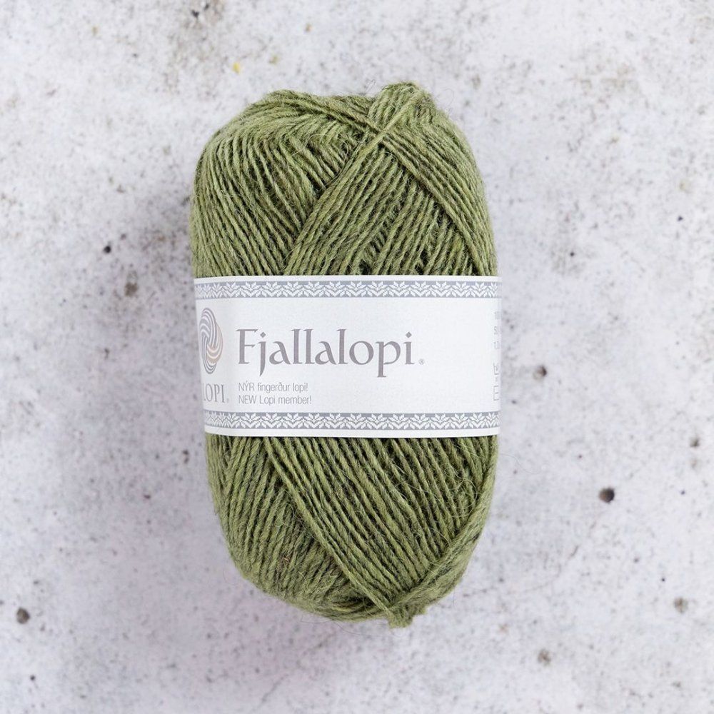 Bjerg-Lop 50g Mos - Järbo Fjallalopi, Uldgarn, Garn, Strikke, hækle, knytte og væve
