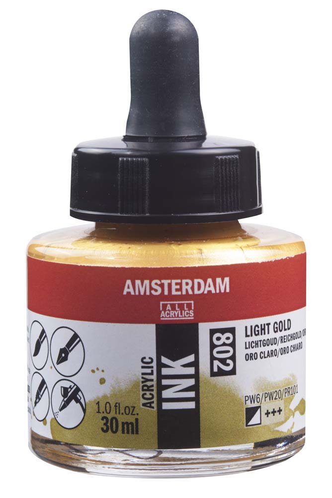Akrylmarker Amsterdam 30 ml - Light Gold - Tusch & Blæk, Kunstnerfarver