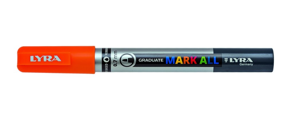 Mark All 0,7 mm Orange - Lyra Mark All, Markers, Penne, Penne, kridt & tusch