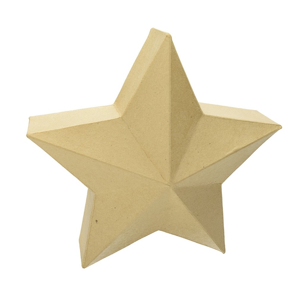Håndværksramme 3D Star - 24,5x24,5x12 cm - Papfigurer, Papirartikler, Dekorationsrammer, Hobbymateriale, Håndværk