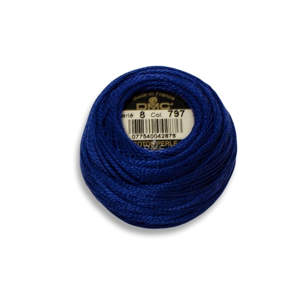 DMC Pearl Cotton Art. 116/8, 797 Royal Blue - Broderigarn, Garn, Sticka & virka