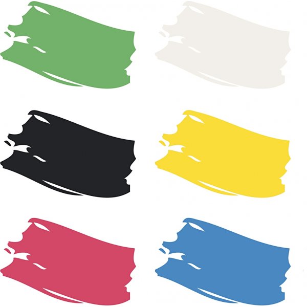 Plus Color Hobbyfärg - primärfärger - 6 x 250 ml Plus Color Hobbyfärg - primärfärger - 6 x 250 ml