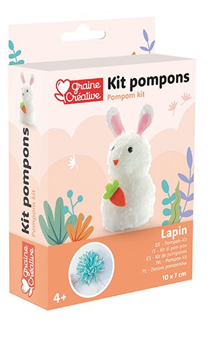 Gör-det-själv-kit för pompom-kanin Gör-det-själv-kit för pompom-kanin