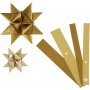 Stjrnstrimlor - guld - glitter,lack - 6,5+11,5 cm - 40 strimlor