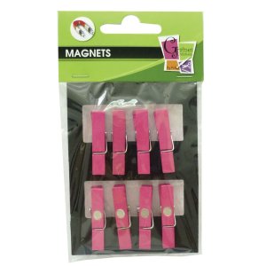 Magnetiska klämmor rosa 35 mm, 8-pack Magnetiska klämmor rosa 35 mm, 8-pack