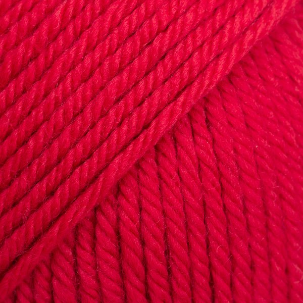 DROPS Daisy Uni Colour garn 50g - Crimson rød (21) - DROPS Daisy, Uldgarn, Garn, Strikke, hækle, knytte og væve