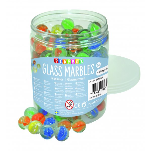 Glaskulor 16 mm, 150 st