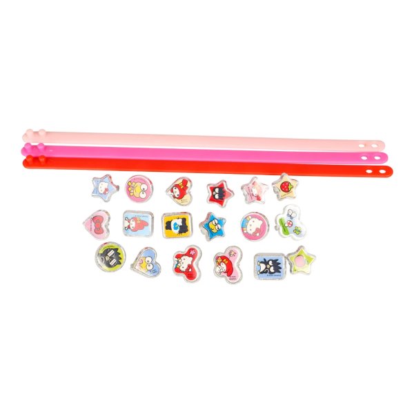 Armbandset Hello Kitty - 3 armband med 18 berlocker
