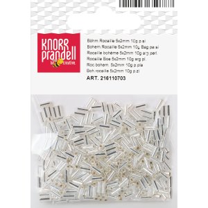 Rocaillep�rlor 5 x 2 mm, silverglans, 10 g