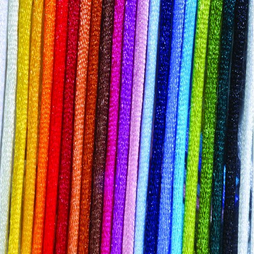 Satinsnöre 2 mm - 50 meter - ljust rosa Satinsnöre 2 mm - 50 meter - ljust rosa