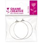 Örhängeskrokar i silver, 2-pack, Ø5 cm Örhängeskrokar i silver, 2-pack, Ø5 cm