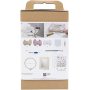 DIY Kit Punch Needle, pastellfarger, speil