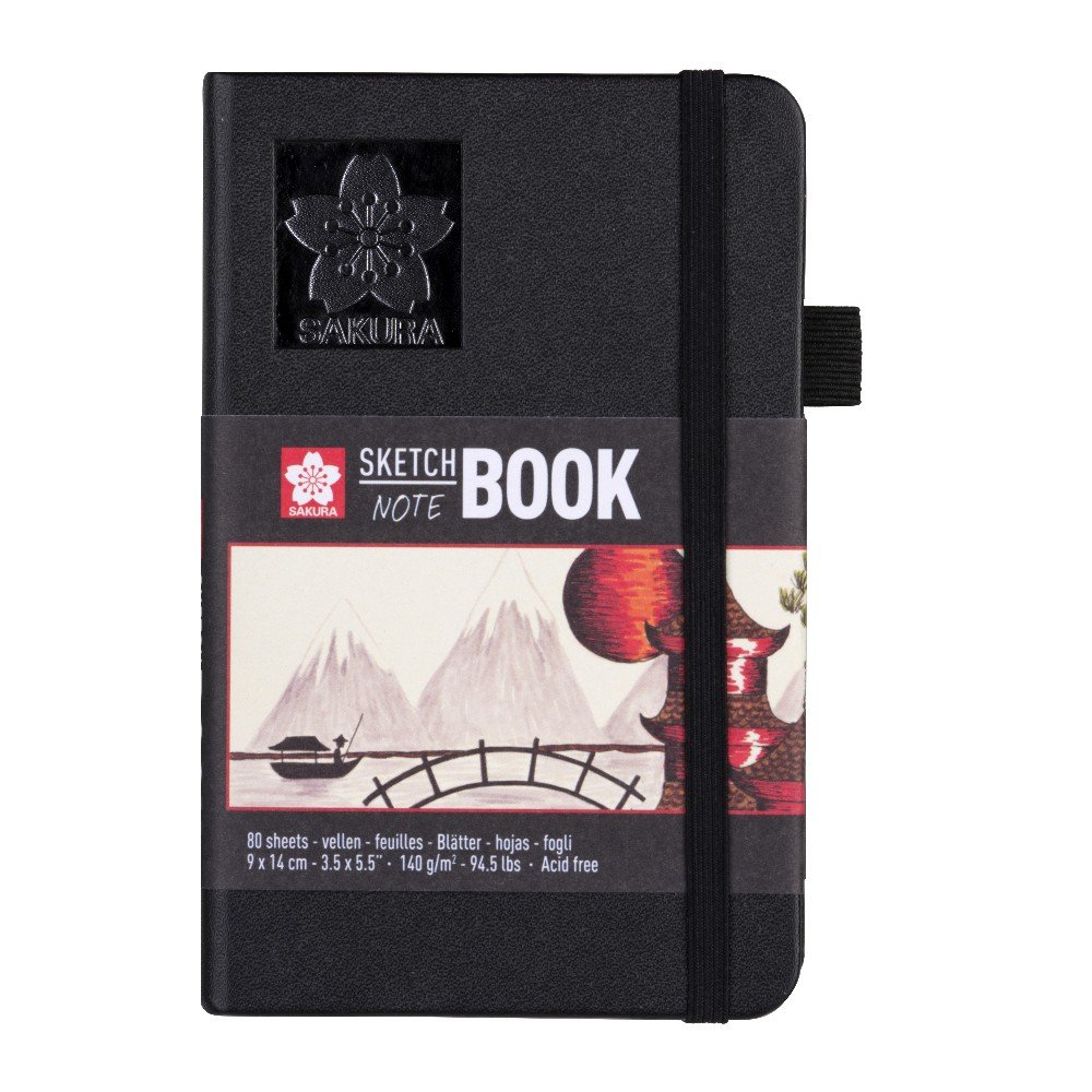 Skitsebog Sakura Hvidt Papir 140 g 80 ark - 9x14 cm - Skitseblok, Blok