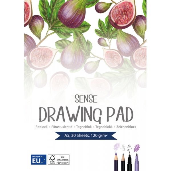 Tegneblok Sense 120 g - A5