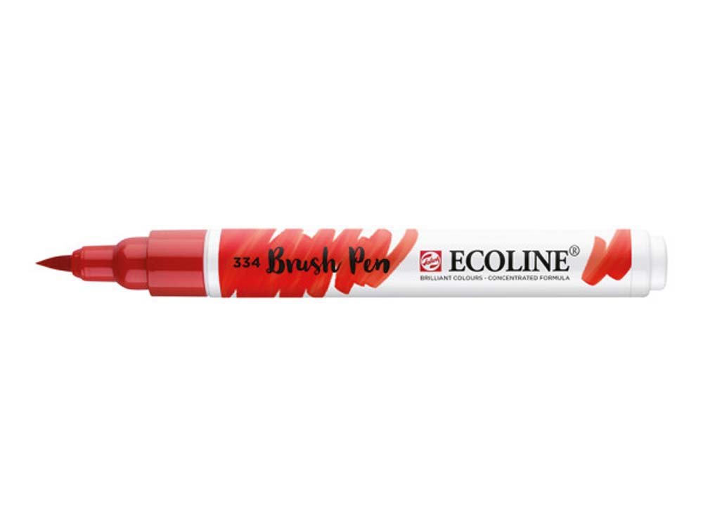 Ecoline Brushpen - Scarlet - Fiberpenne, Penne, Penne, kridt & tusch