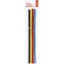 10 piprensare 6 mm, 5 f�rger, 30 cm