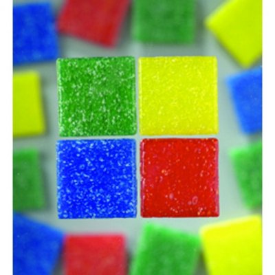 MosaixPro - Glasmosaik 10 x 10 mm - Blandede Farver 1000 g ~ 1500