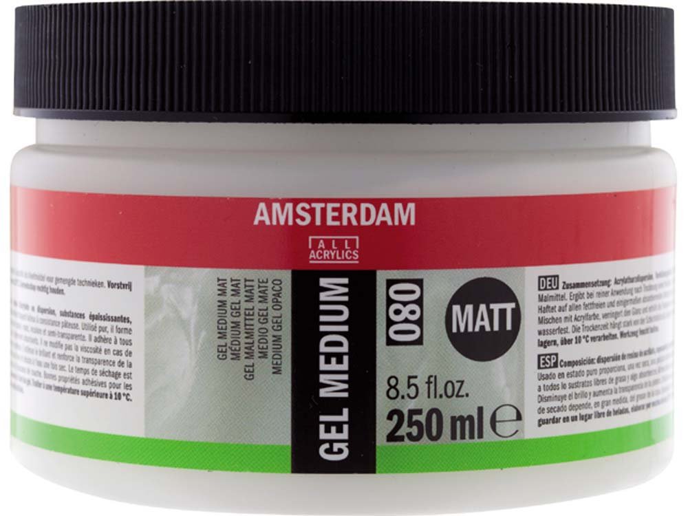 Amsterdam gel medium mat - 250 ml - Akrylmedier, Malermedium, Fernis og kunstner medier til kunstmaling