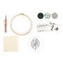 Punch needle-kit med monstera blad, 20 cm