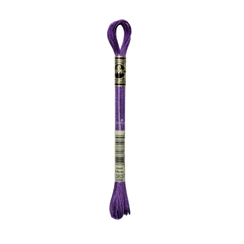 DMC Mouliné art. 317W Light Effects, E3837 Metallic Purple - Moulinegarn, Garn, Sticka & virka