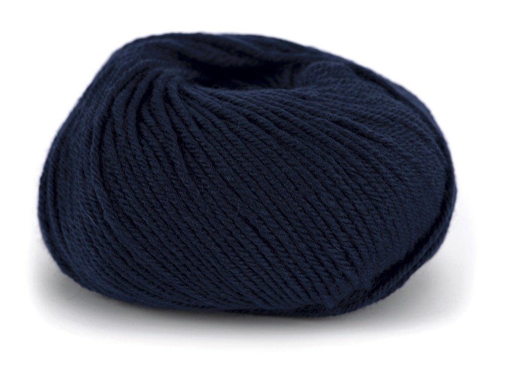 Lanolin Wool - Mørk Indigoblå (1437) - Lanolin Wool Garn, Uldgarn, Garn, Strikke, hækle, knytte og væve