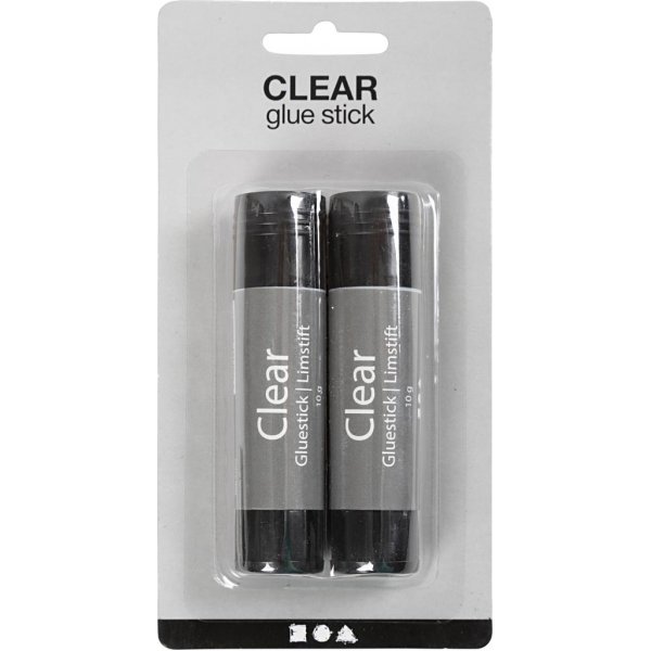 Clear Limstift - Rund - 10 g - 2st Clear Limstift - Rund - 10 g - 2st