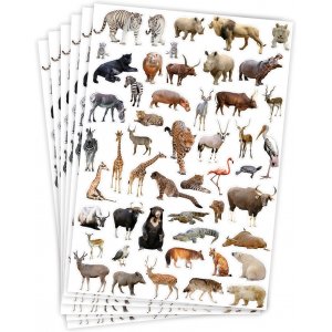 Stickers vilda djur - 300 st