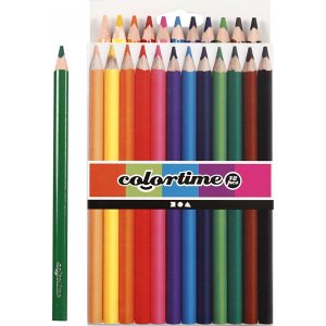Colortime Farveblyanter - blandede farver - JUMBO - 12 stk